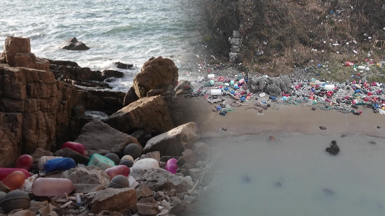 쓰레기 범벅된 바닷가…감시·점검 예산은 전액 삭감