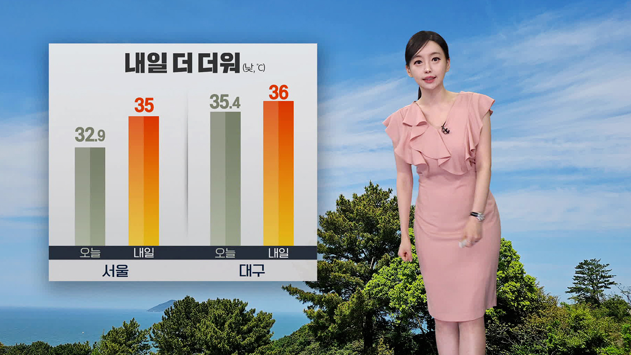 [뉴스9 날씨] 내일 오늘보다 더 더워…서울 35도, 대구 36도