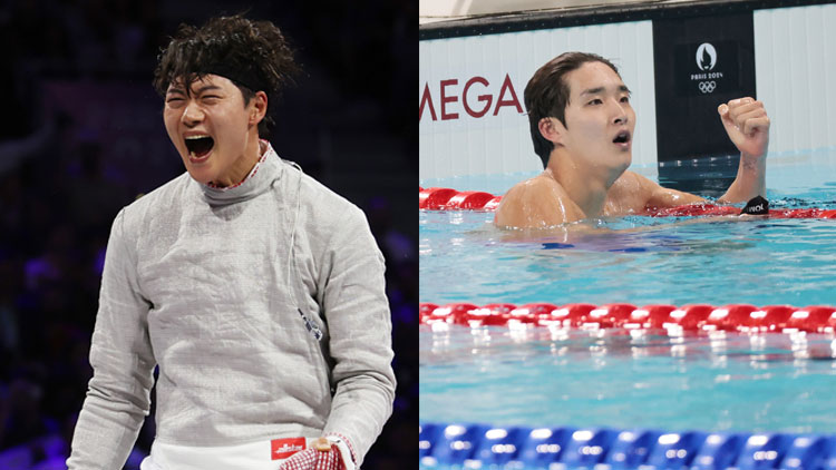 펜싱 오상욱, 한국 첫 금메달…<br>수영 김우민, 12년 만에 올림픽 메달