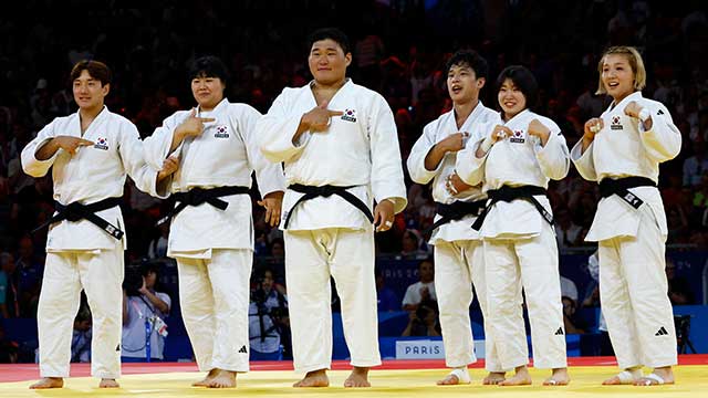 유도, 올림픽 혼성 단체…독일과 연장전 끝 동메달