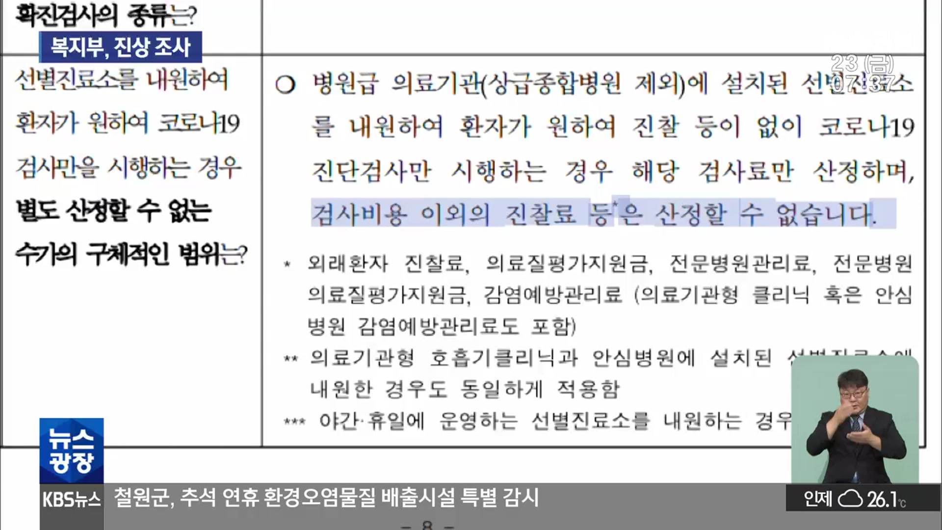 [단독] 코로나 ‘진찰료’ 부당 청구 의혹, 복지부 진상조사