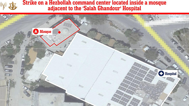 이스라엘군 “레바논 병원 옆 모스크의 헤즈볼라 지휘본부 공습”