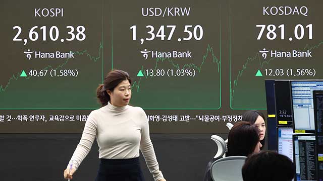 코스피, 미국발 훈풍에 1.6% 상승한 2,610대 마감