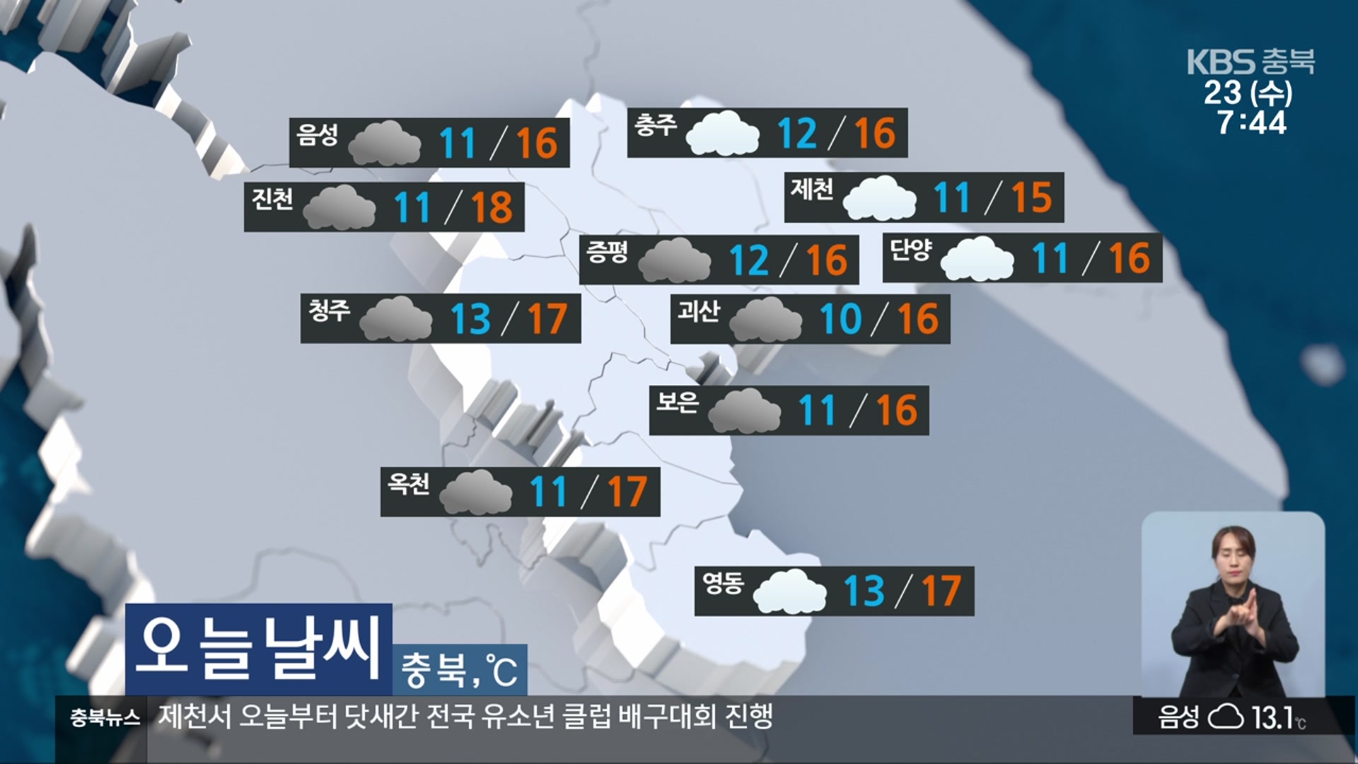 [날씨] 충북 오늘 흐리다 오후부터 맑아져…곳곳 강한 바람