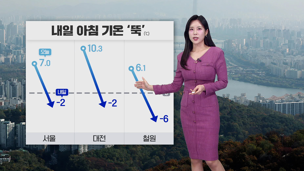 [뉴스9 날씨] 내일 초겨울 추위…곳곳에 한파특보