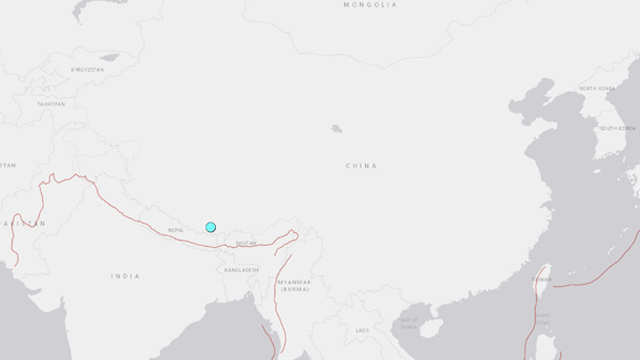 중국 티베트 강진지역 인근에서 2차례 규모5 여진