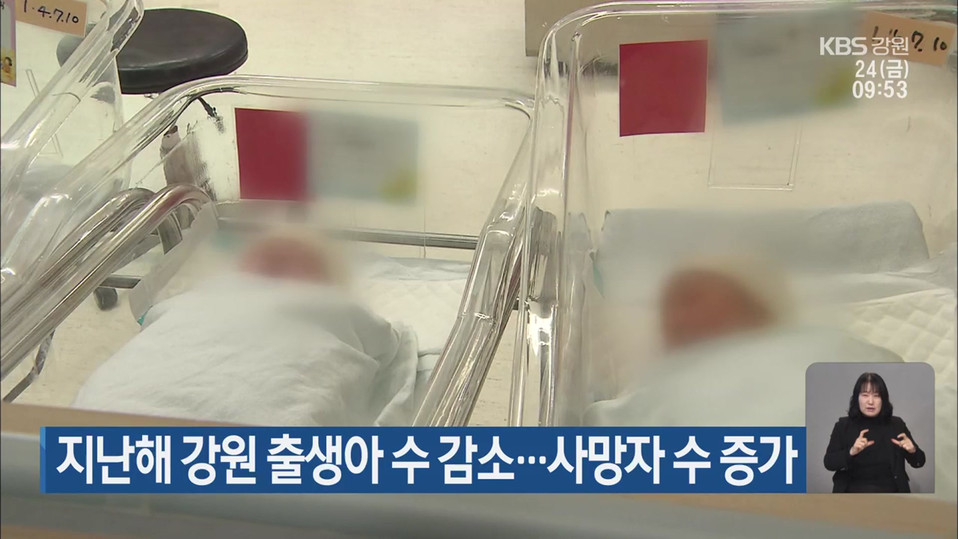 지난해 강원 출생아 수 감소…사망자 수 증가