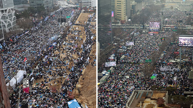 윤석열 대통령 석방 이튿날…서울 곳곳 대규모 찬반 집회