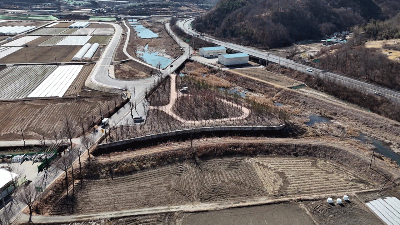 논 한가운데 미세먼지 차단 숲? “쓸모없다”