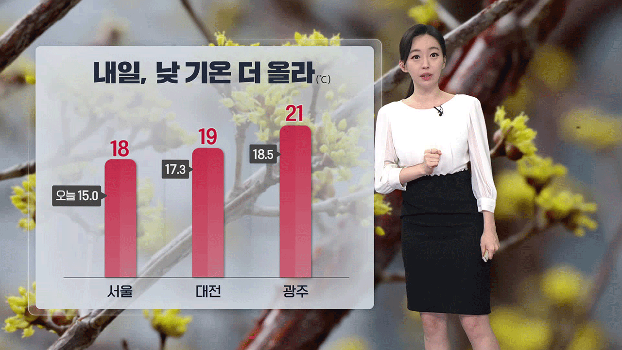 [뉴스9 날씨] 내일 황사 대부분 해소…낮 기온 더 올라