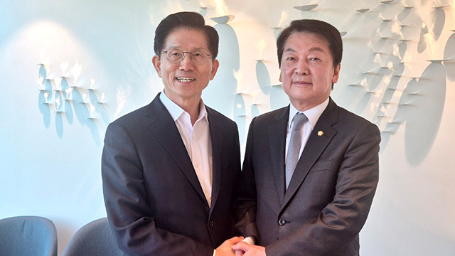 김문수, 국민의힘 대선 경선 후보 나경원·안철수 연이어 회동
