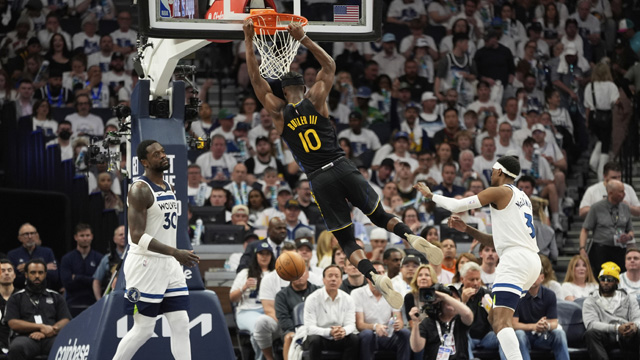 NBA 골든스테이트, PO 2R 1차전 미네소타 제압…커리 부상 악재