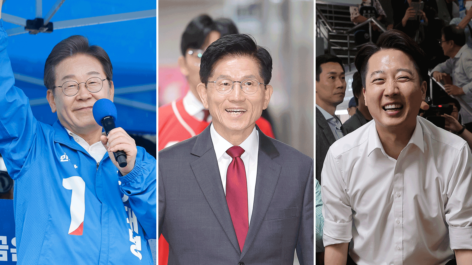 [여론조사]① 후보 확정 뒤 첫 여론조사…이재명 46%·김문수 31%·이준석 8%