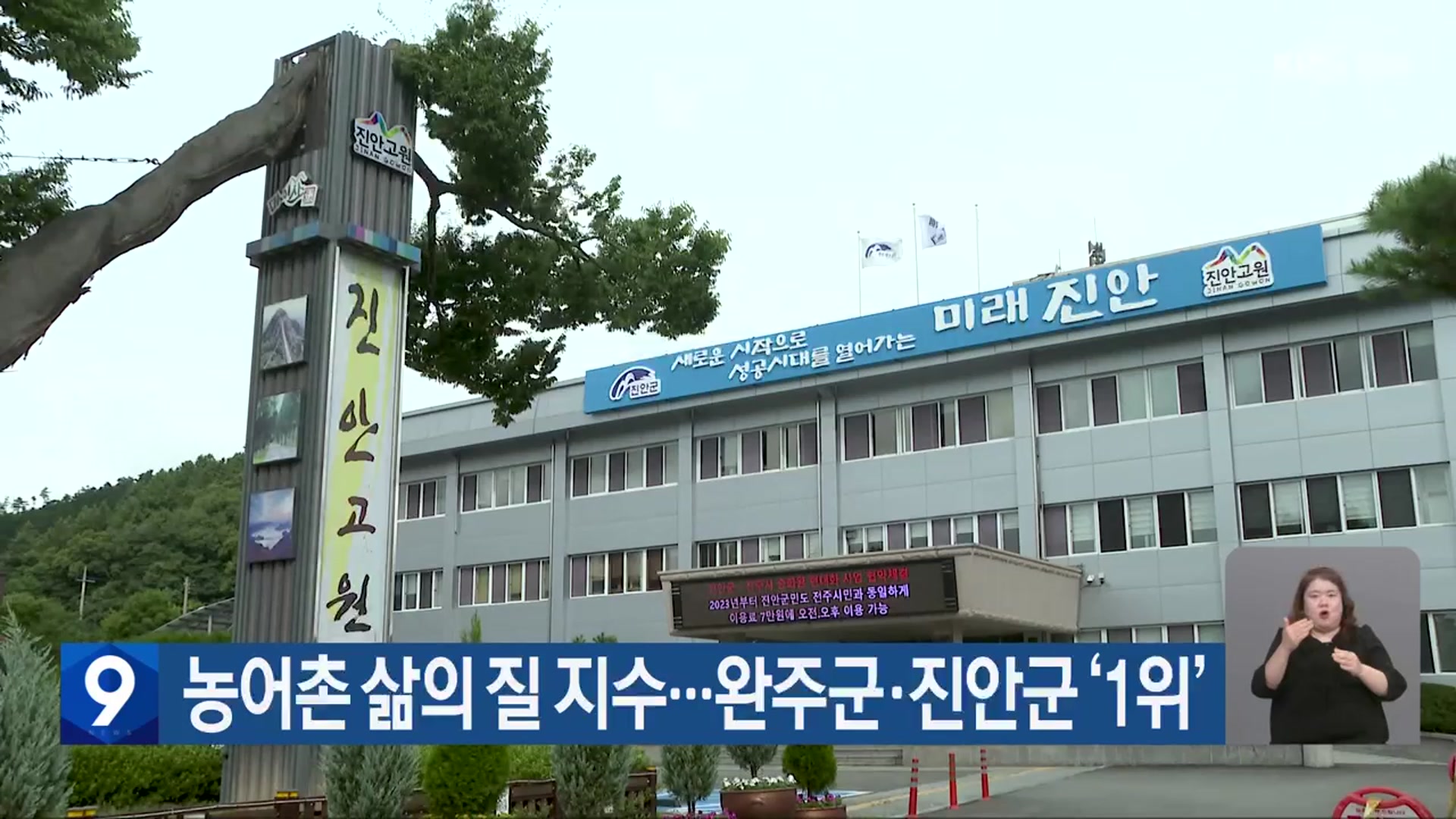 농어촌 삶의 질 지수…완주군·진안군 ‘1위’