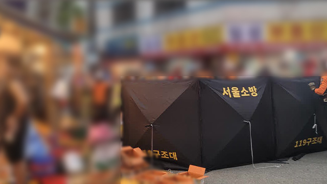 서울 강동구 복조리 시장에 차량 돌진…12명 부상