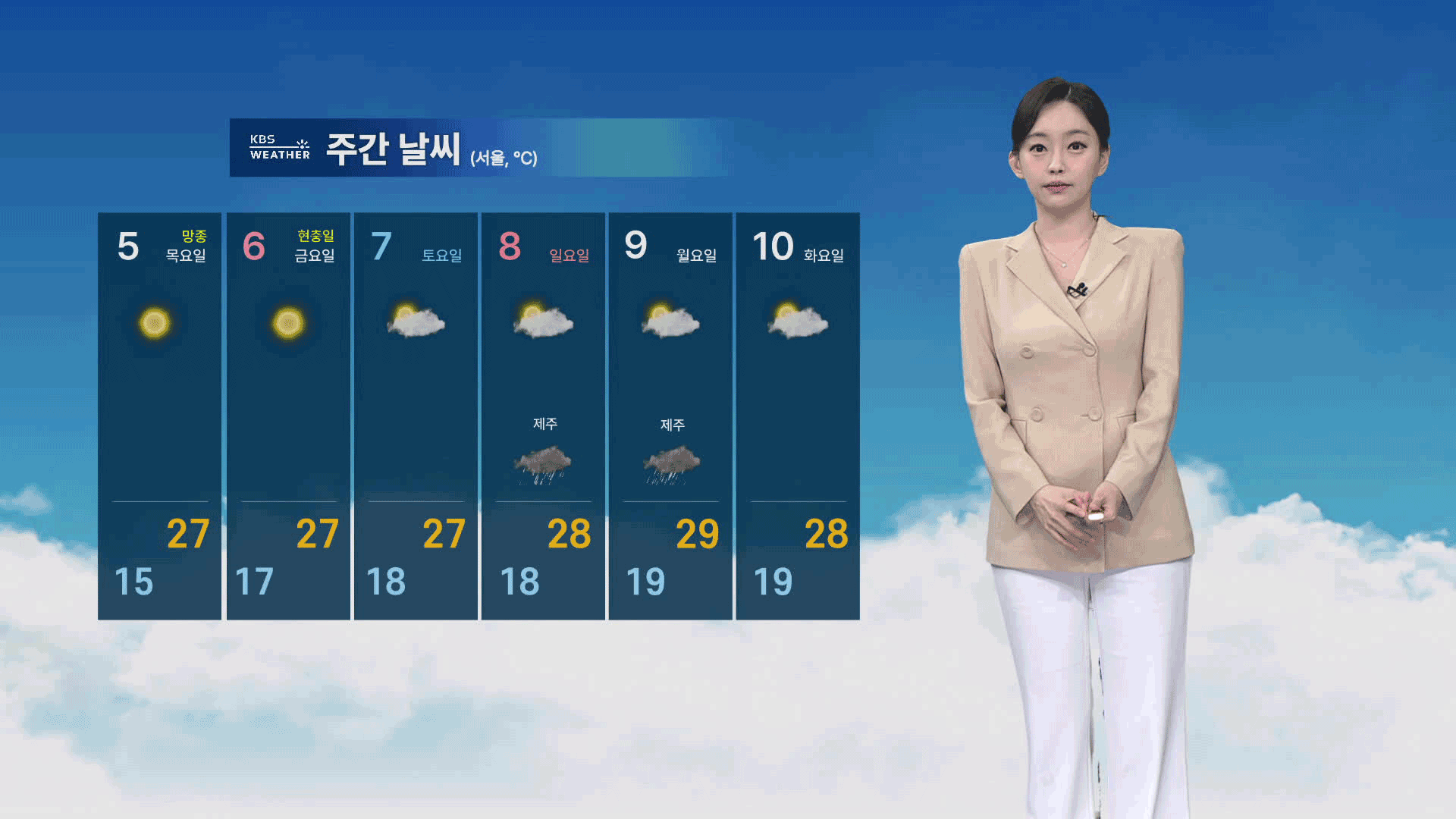 [뉴스9 날씨] 내일 전국 대체로 맑음…강원 오후 소나기