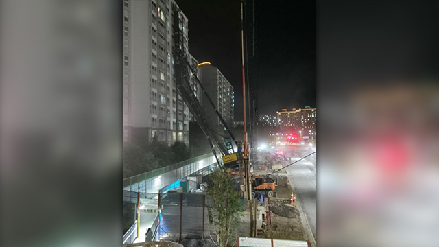 용인 전철 공사현장서 천공기 아파트 덮쳐…주민 150여명 긴급 대피