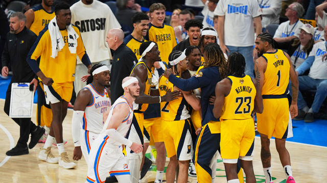 NBA 인디애나, OKC에 챔프전 기선제압…0.3초 전 대역전승