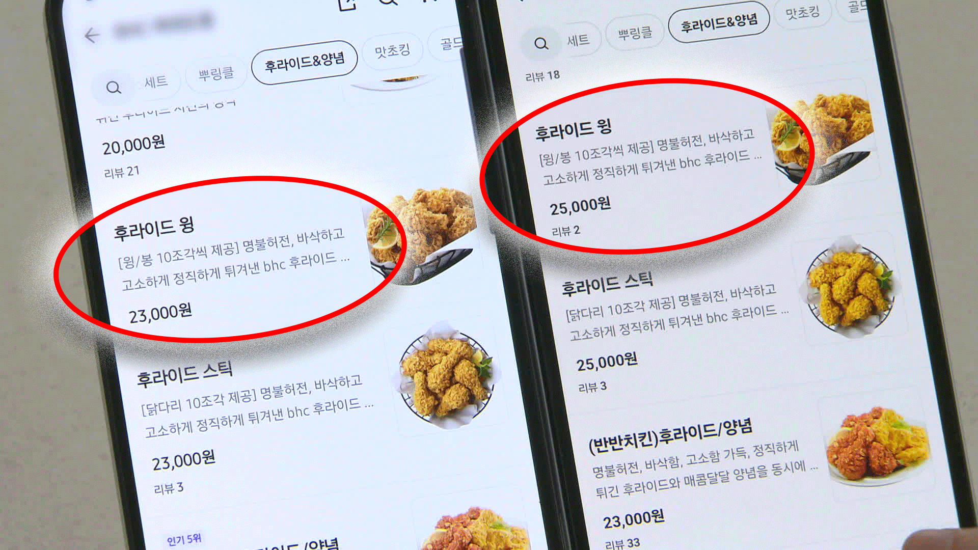 이제 치킨값도 동네마다 달라?…배달앱 전용 가격제 확산