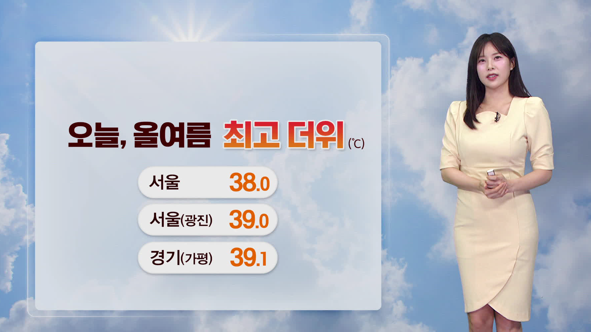 [뉴스9 날씨] 당분간 폭염 이어져…오후, 경기·충남 소나기
