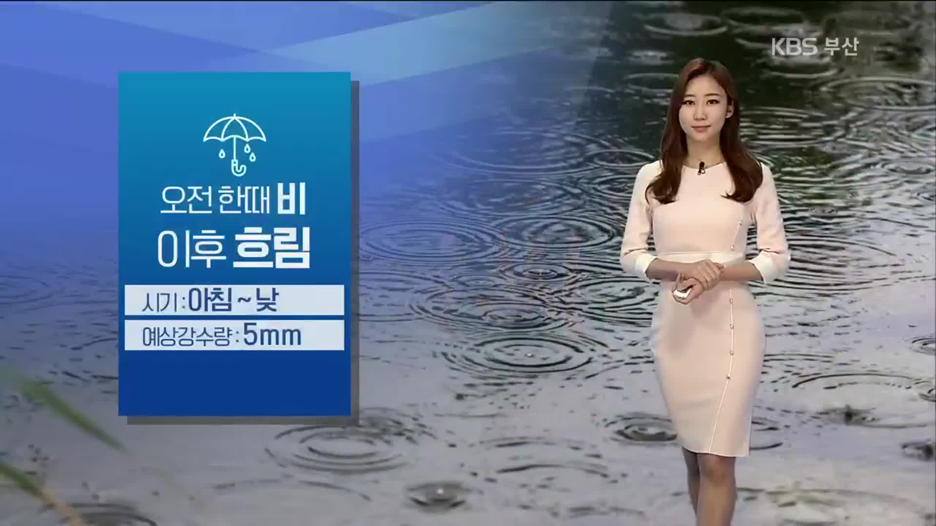 [날씨] 부산 내일 오전 한때 비…이후 흐림
