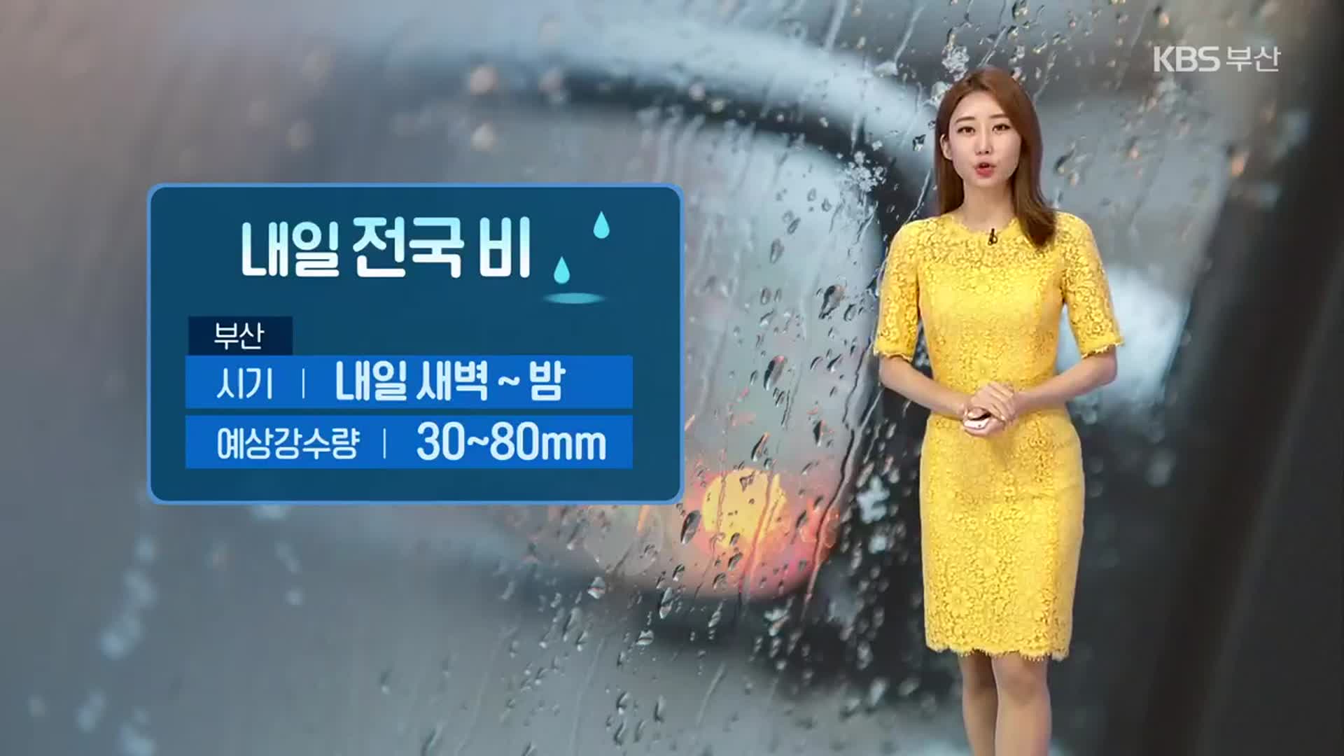 [날씨] 부산 내일 새벽~밤 ‘최대 80mm’ 비…경남 호우예비특보