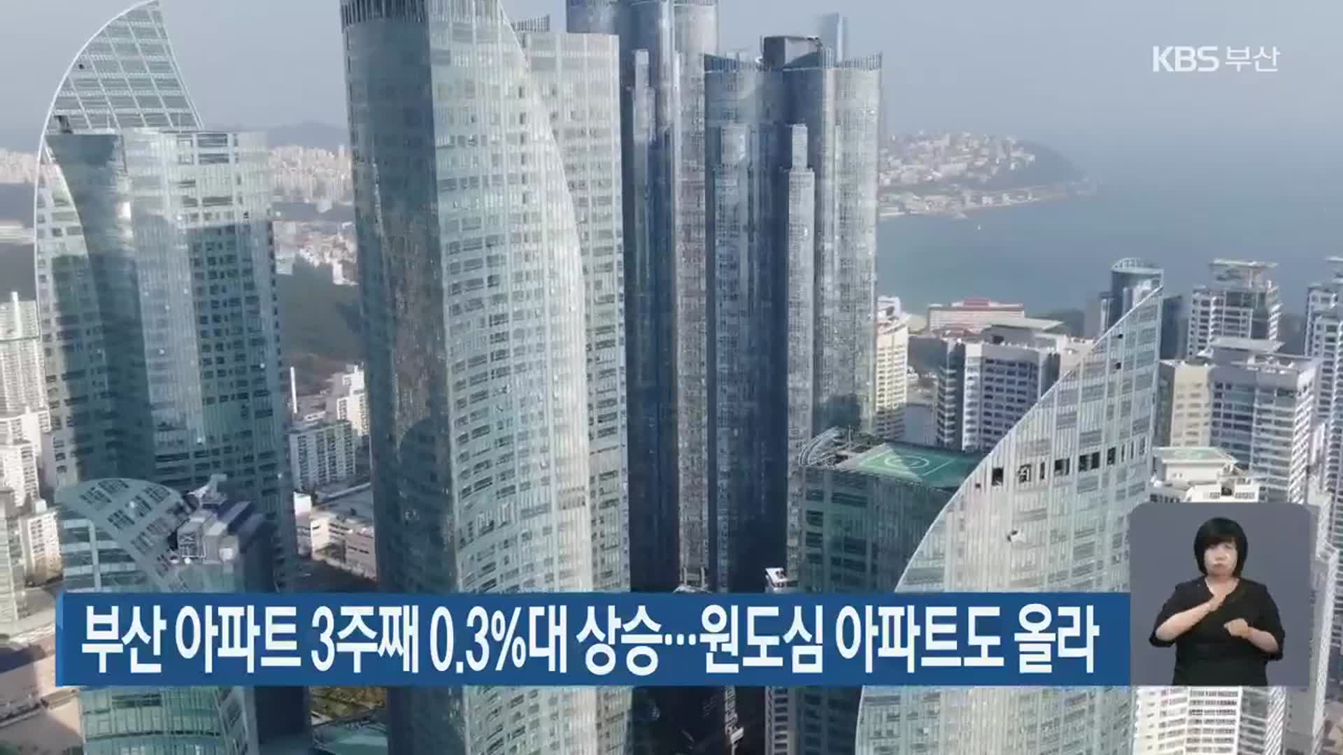 부산 아파트 3주째 0.3%대 상승…원도심 아파트도 올라