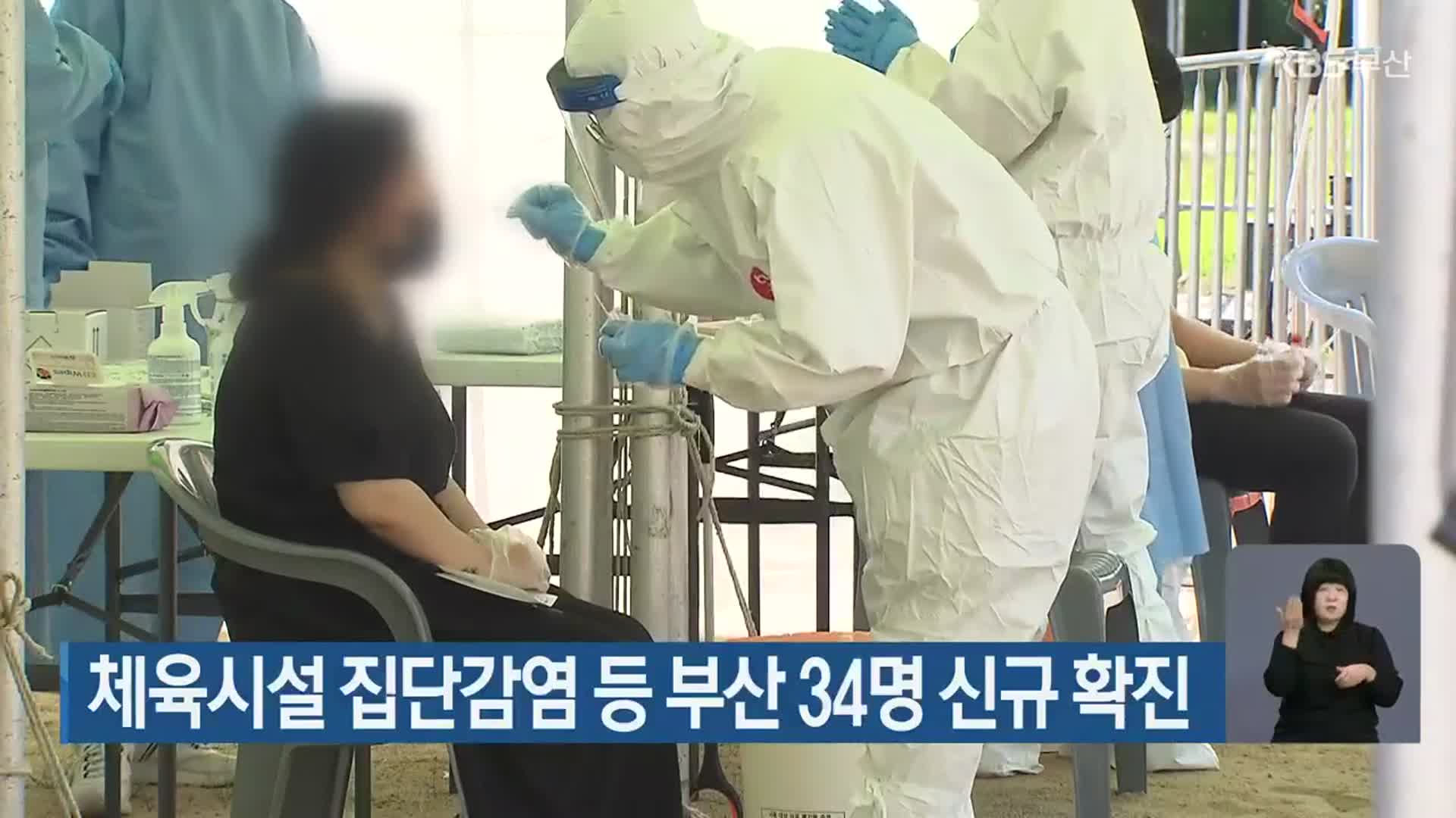 체육시설 집단감염 등 부산 34명 신규 확진