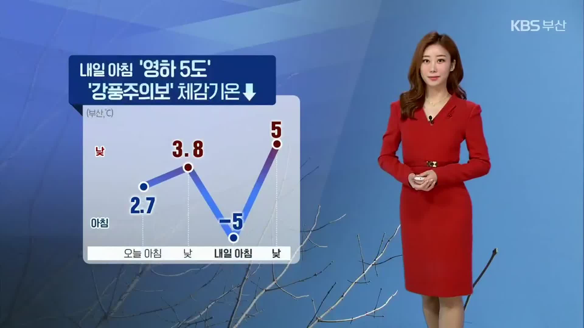 [날씨] 부산 내일 아침 ‘영하 5도’, 찬바람에 체감기온 ↓