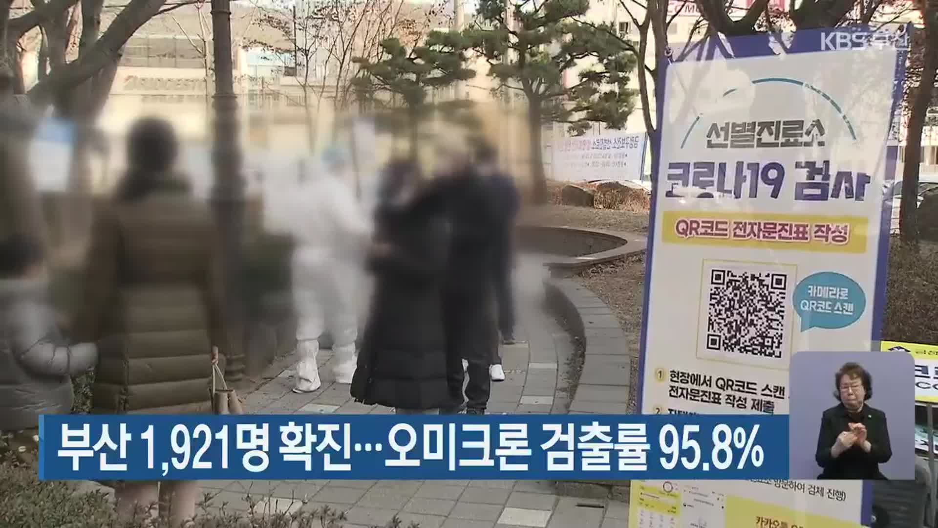 부산 1,921명 확진…오미크론 검출률 95.8%