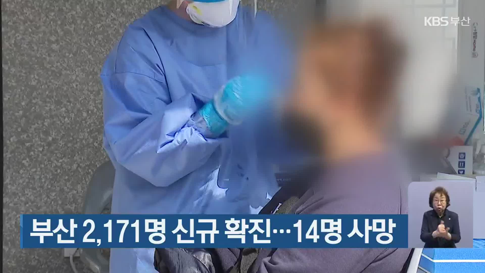 부산 2,171명 신규 확진…14명 사망