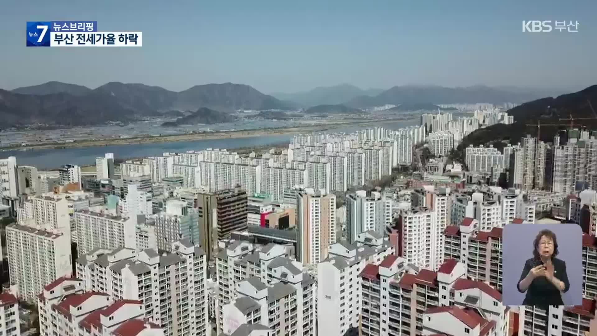 부산 전세가율 ‘뚝’…집값 하락 본격화?