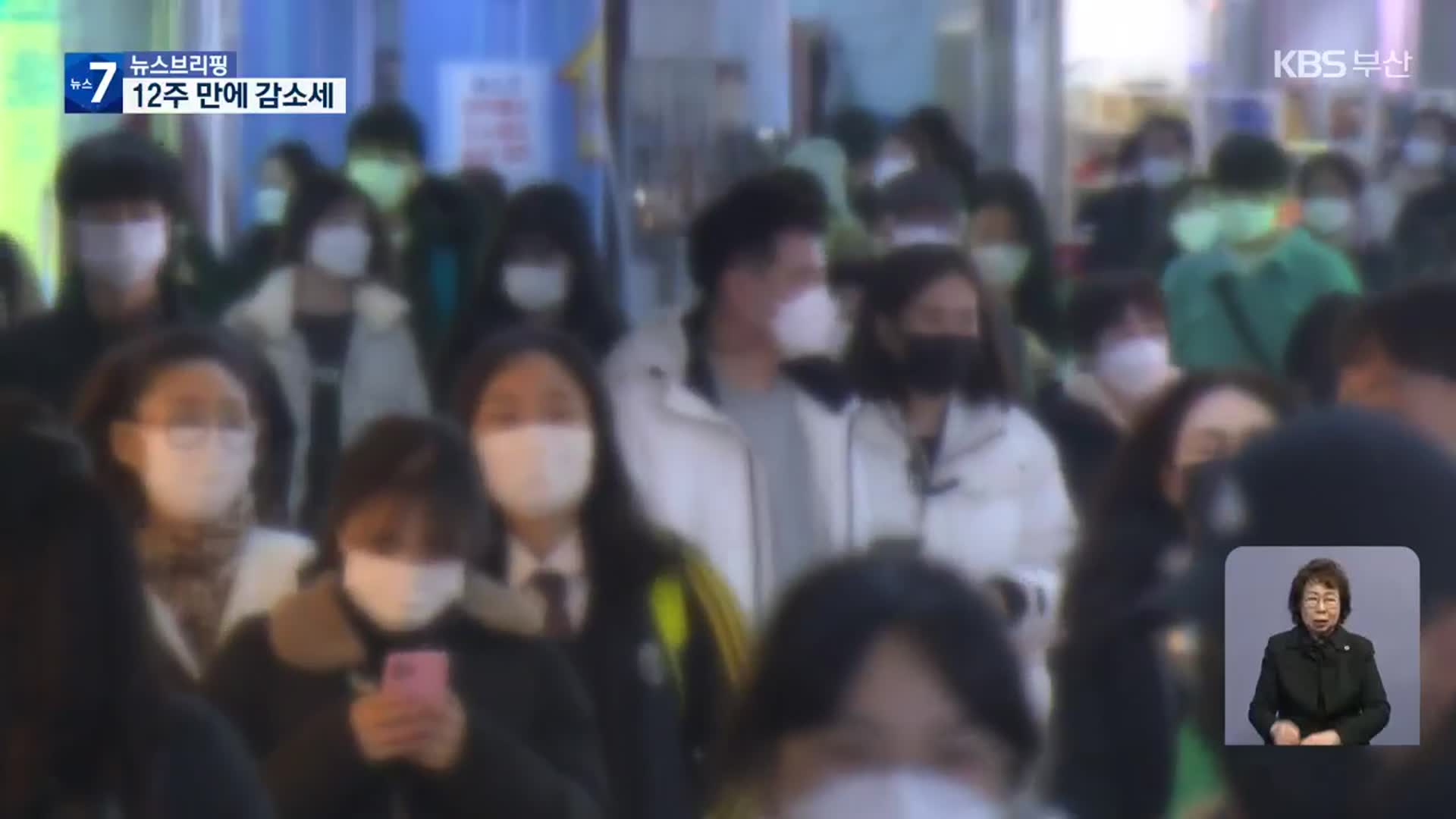 부산 12주 만에 코로나19 감소세…“마스크 언제 벗나?”