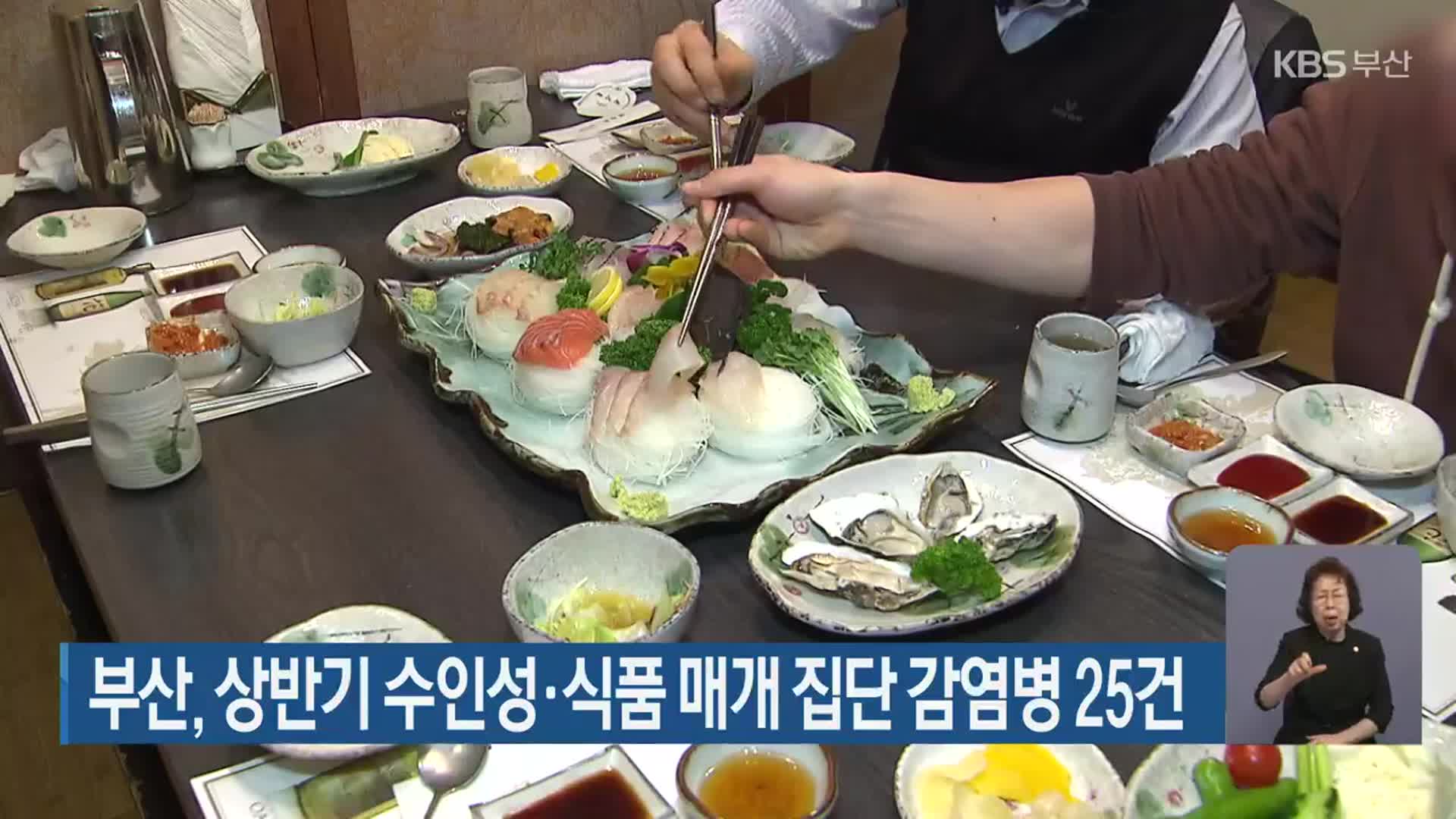 부산, 상반기 수인성·식품 매개 집단 감염병 25건