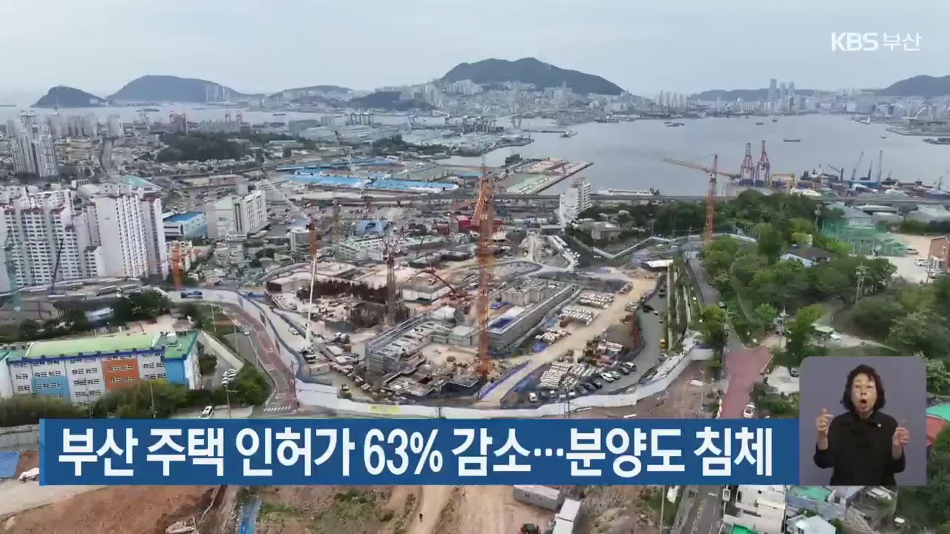 부산 주택 인허가 63% 감소…분양도 침체