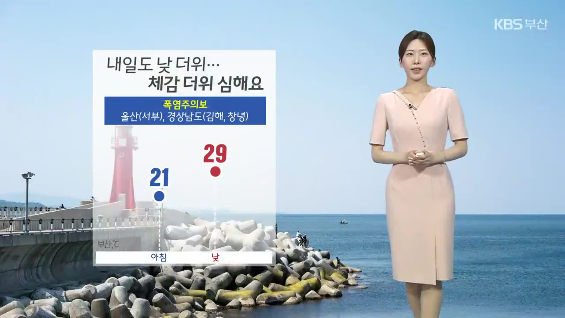 [날씨] 부산 내일도 낮 더위…자외선 지수 ‘매우 높음’