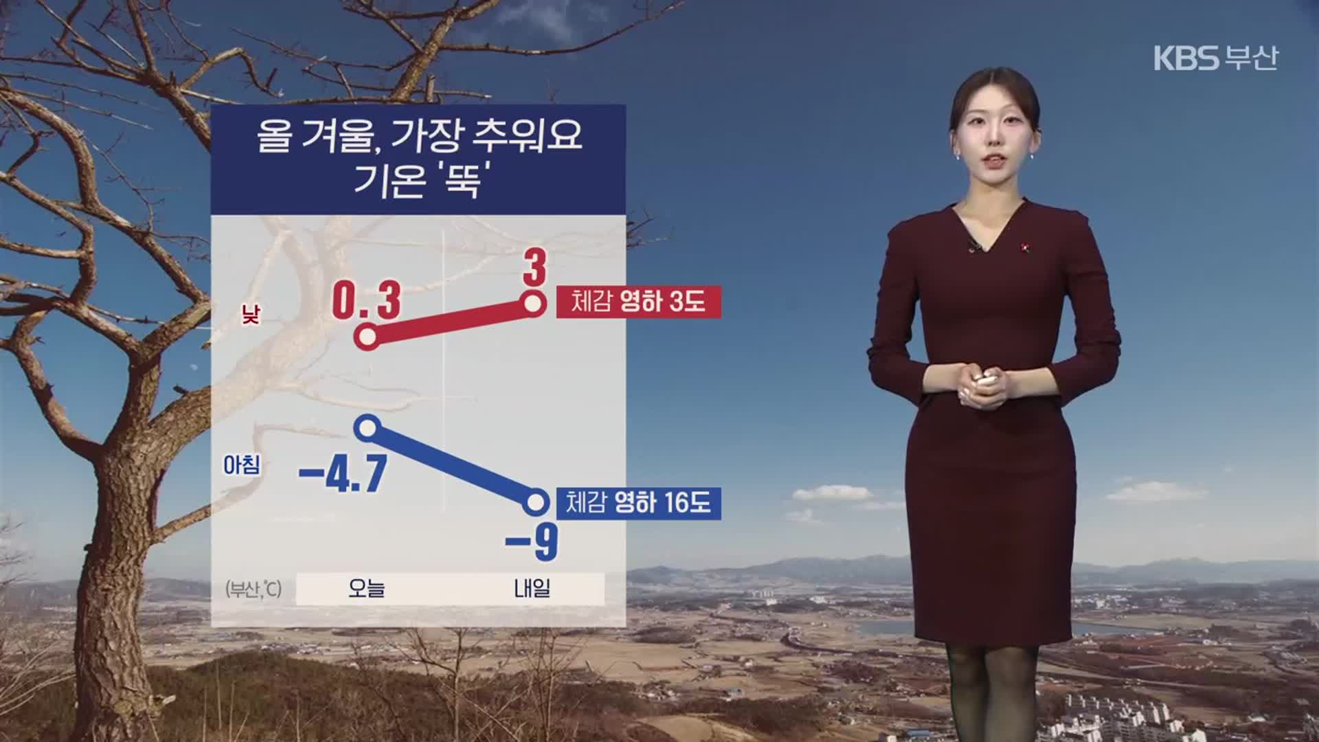 [날씨] 부산 올 겨울 가장 추워요…내일 아침 영하 9도