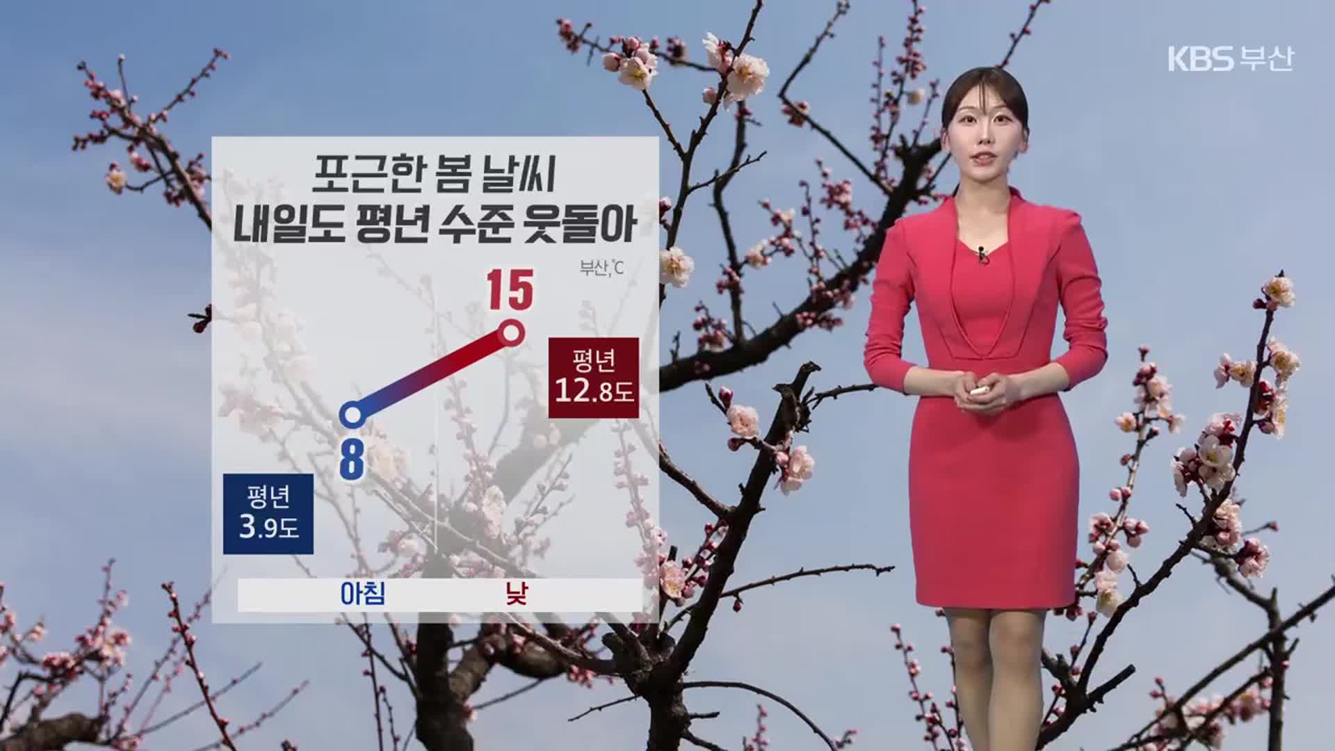 [날씨] 부산 포근한 봄 날씨…낮 최고 15도