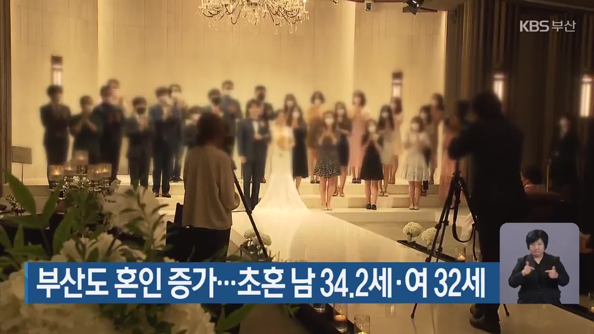 부산도 혼인 증가…초혼 남 34.2세·여 32세