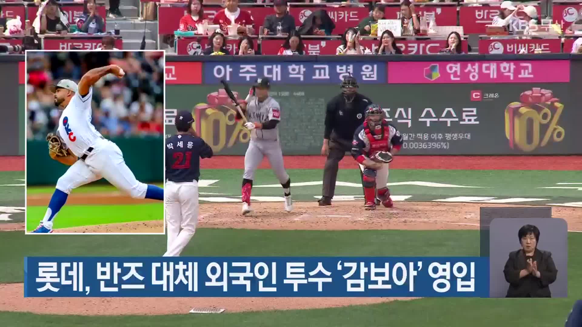 롯데, 반즈 대체 외국인 투수 ‘감보아’ 영입