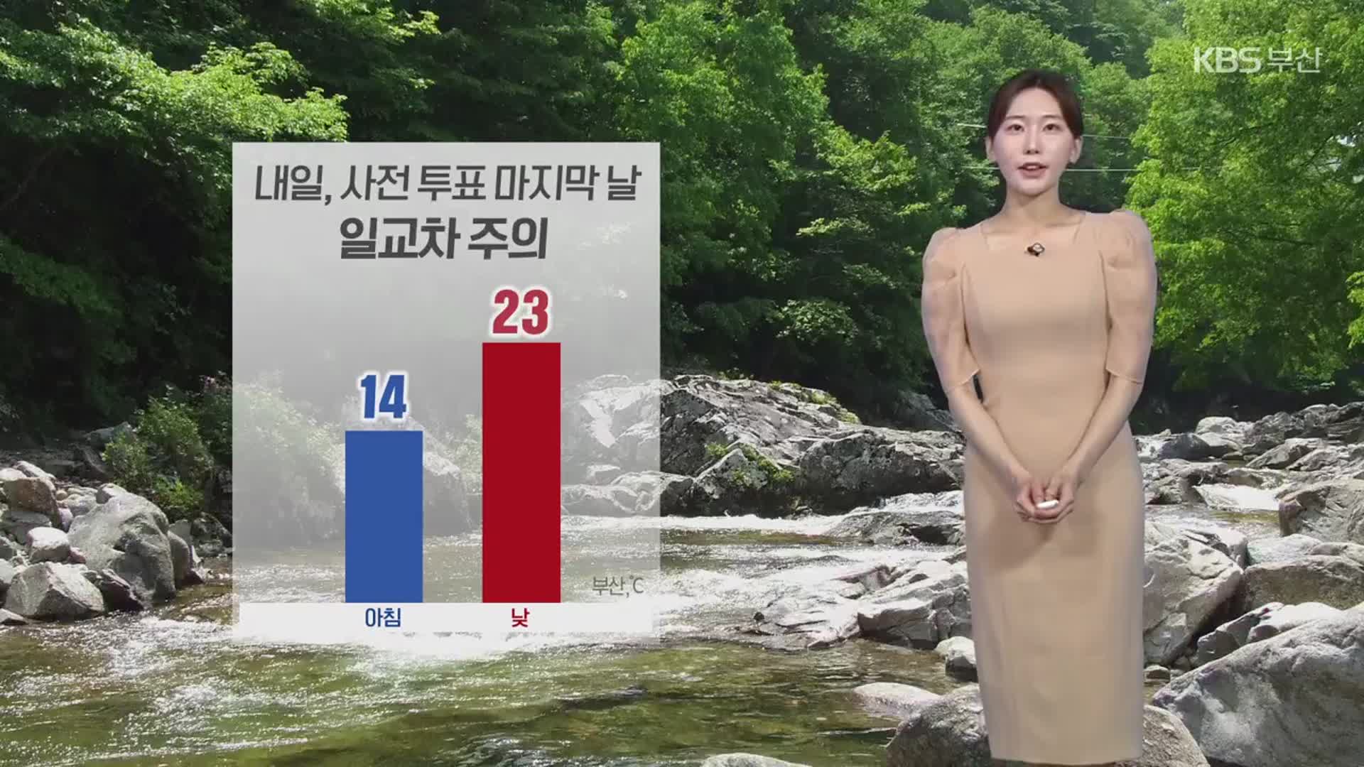 [날씨] 부산 내일도 큰 일교차…곳곳 5~30mm 소나기