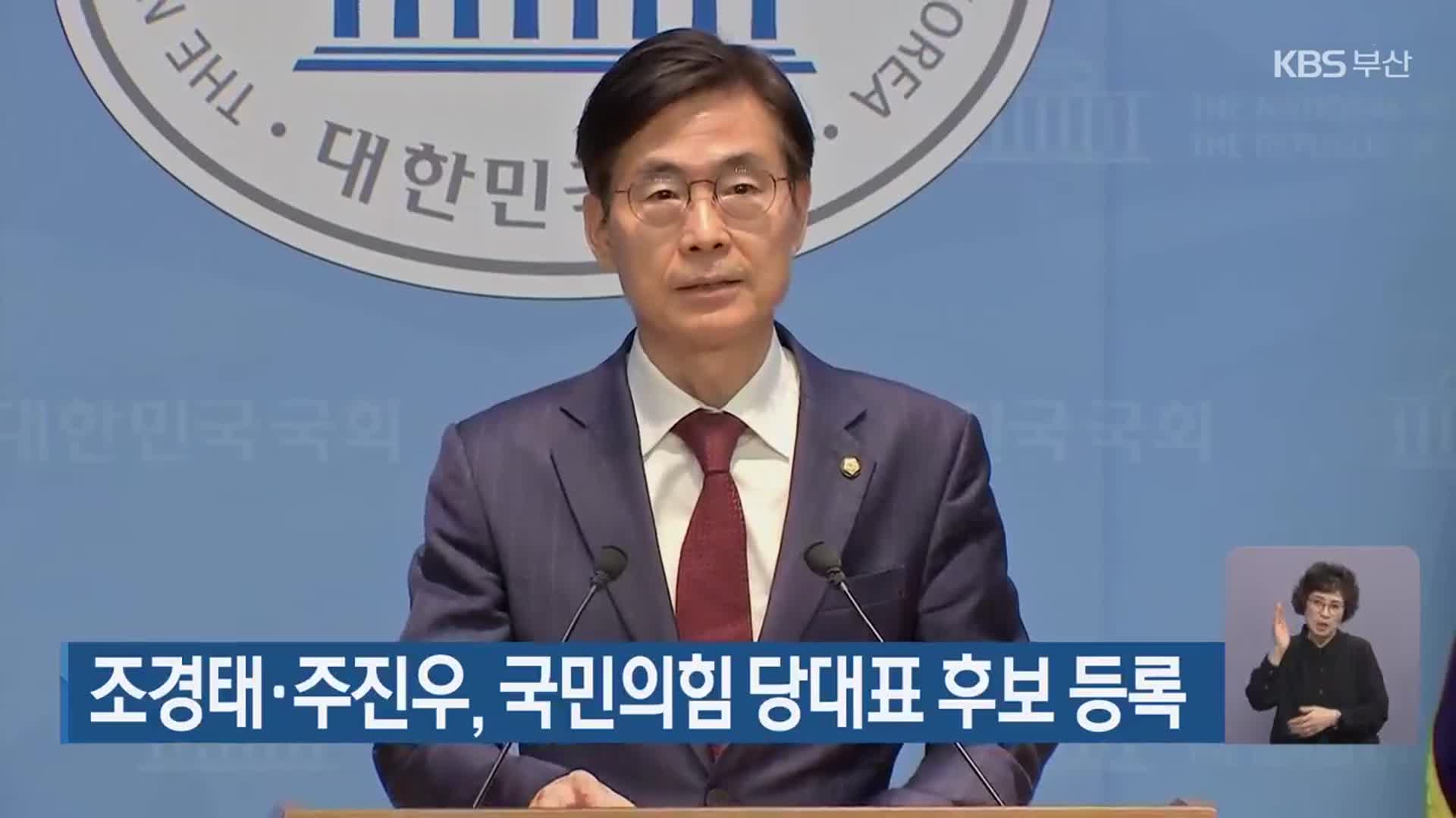조경태·주진우, 국민의힘 당대표 후보 등록