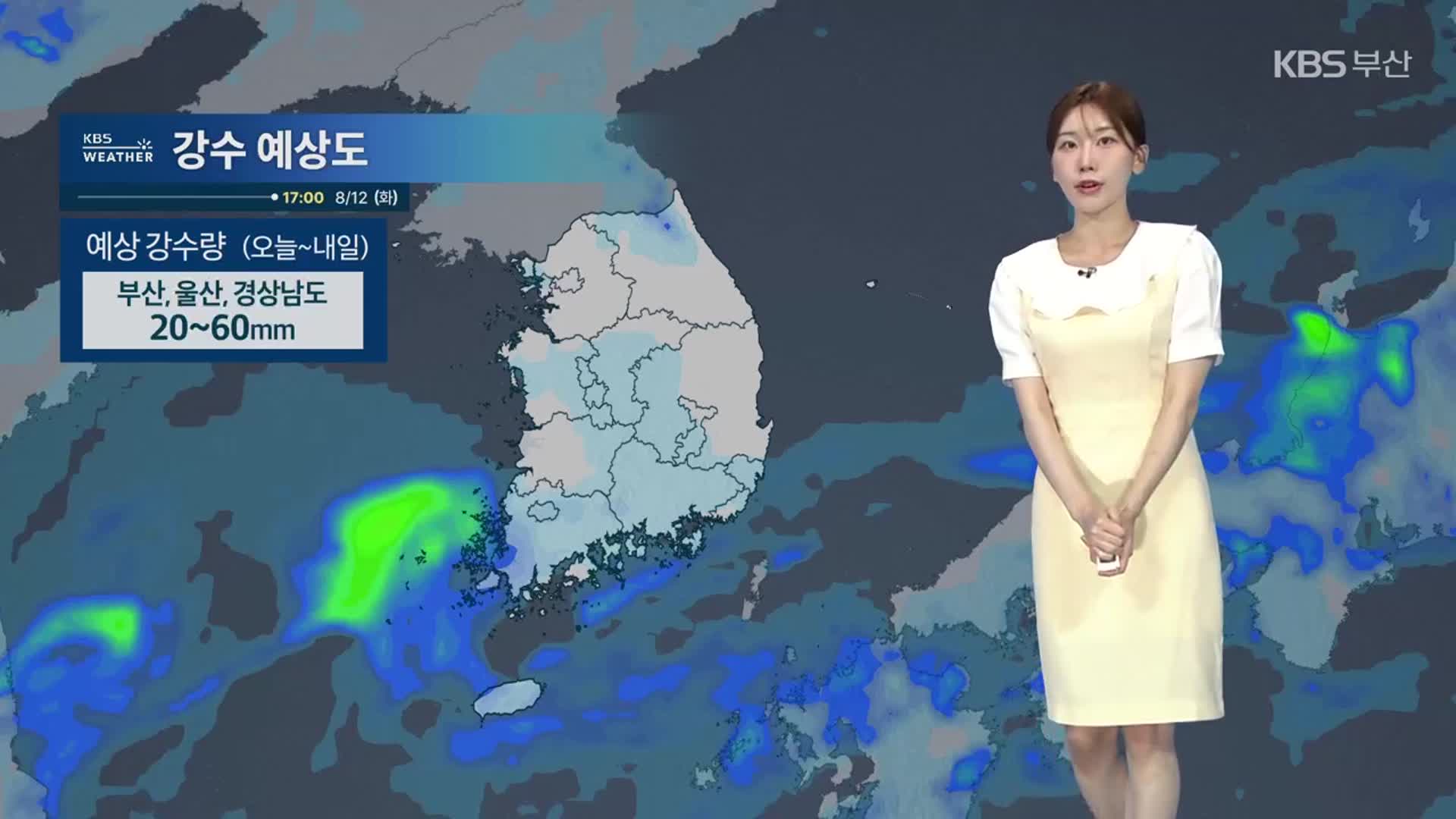 [날씨] 부산 당분간 잦은 비…부·울·경 예상 강수량 20~60mm