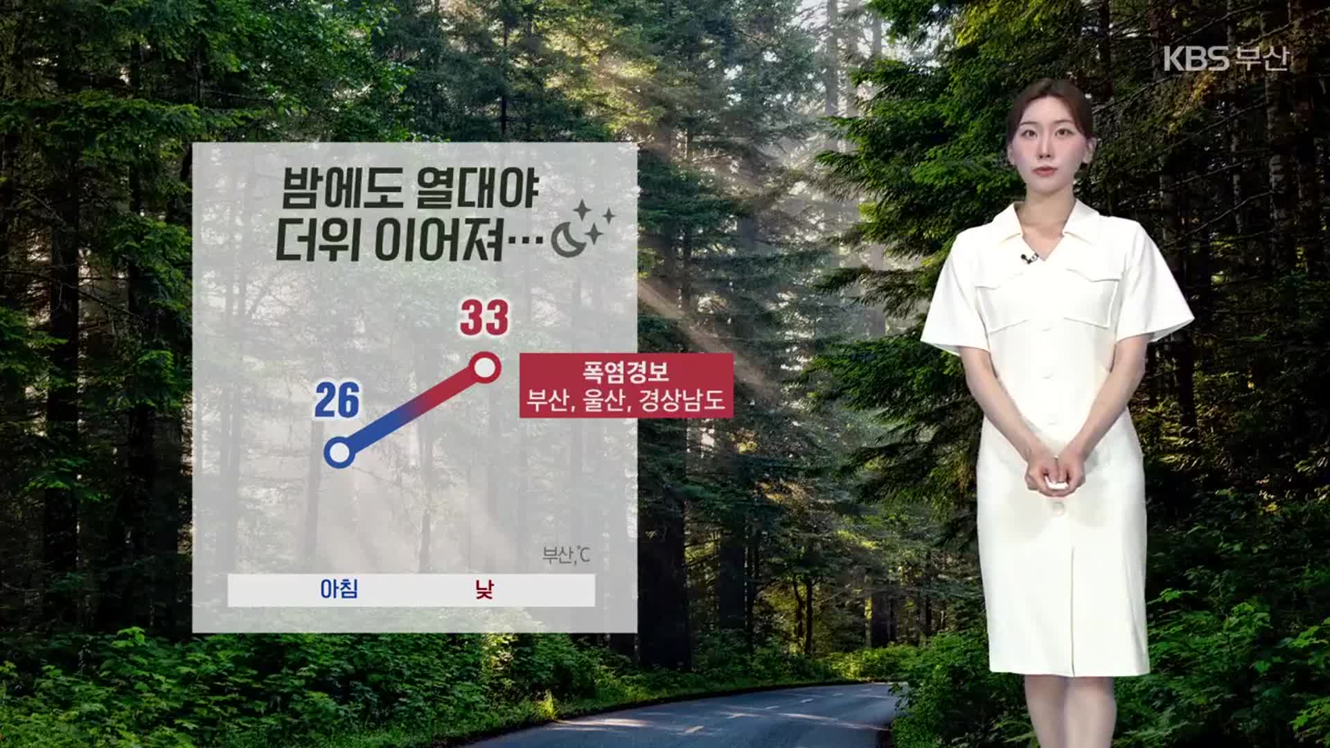 [날씨] 부산 밤에도 열대야…내일도 체감 35도 안팎 무더위