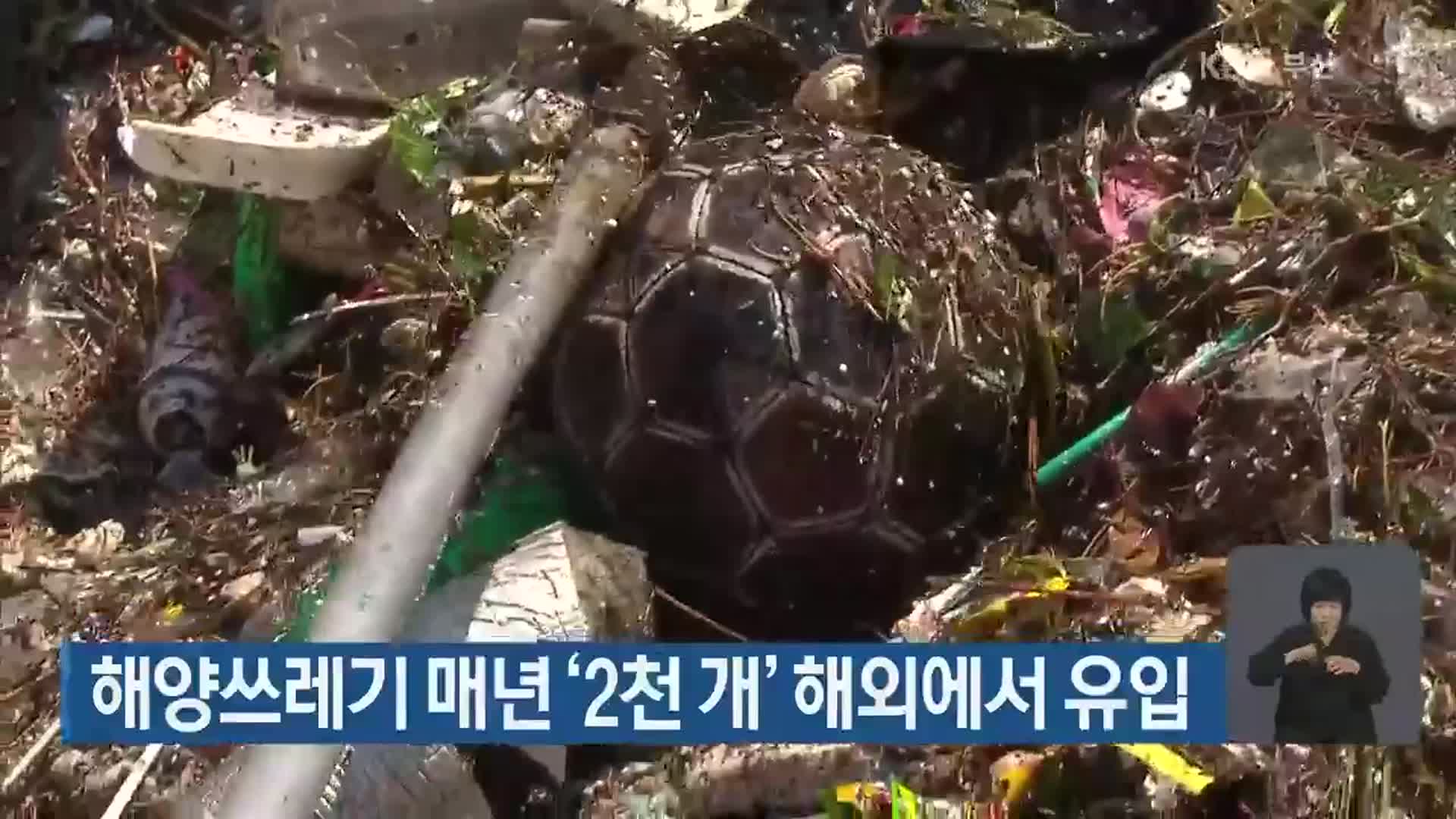 해양쓰레기 매년 ‘2천 개’ 해외에서 유입
