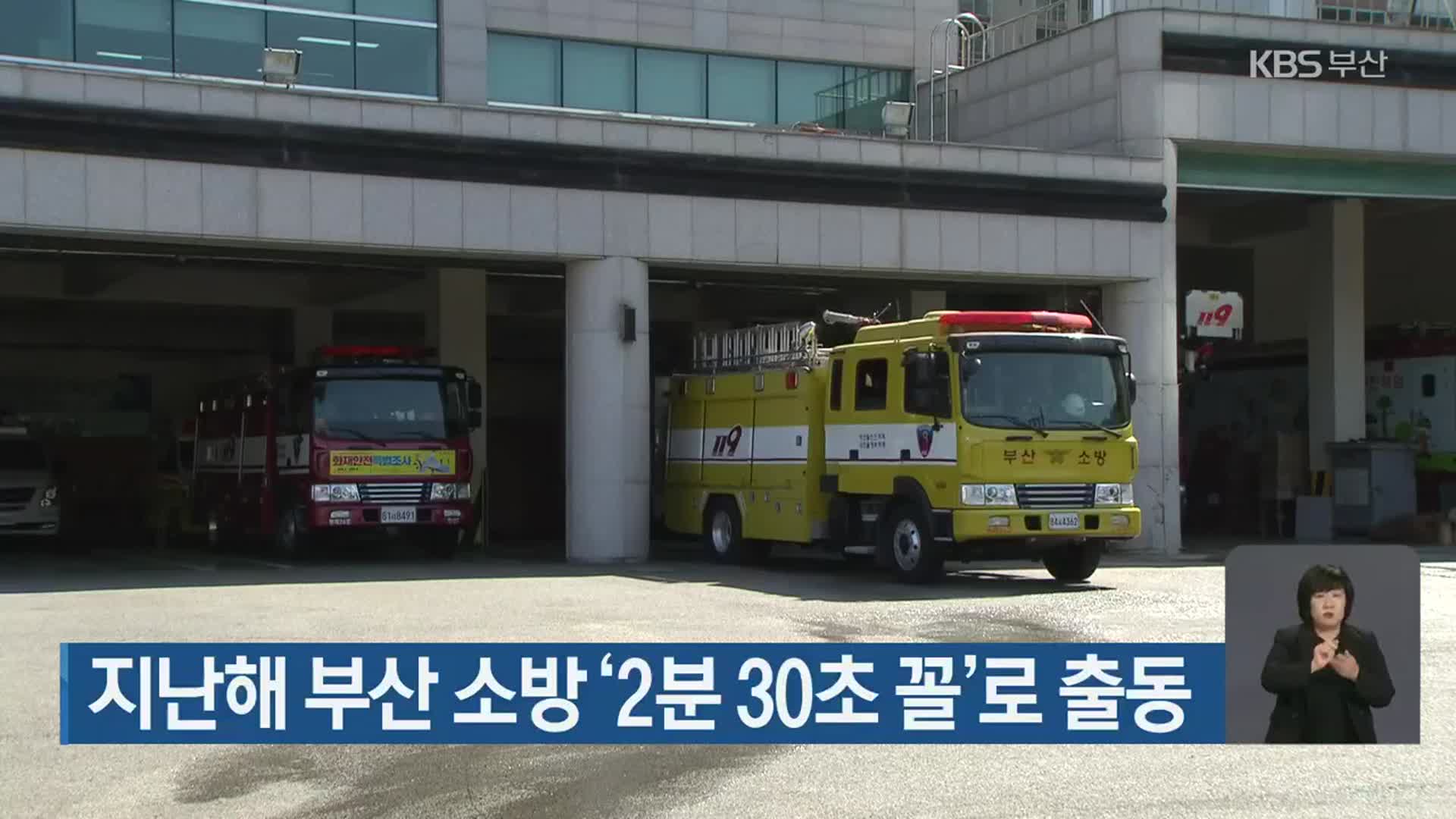지난해 부산 소방 ‘2분 30초 꼴’로 출동