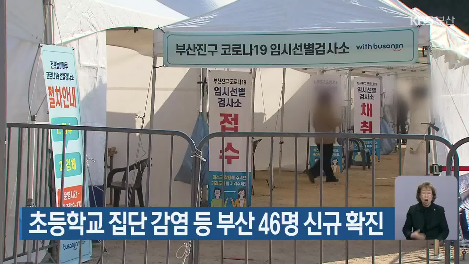 초등학교 집단 감염 등 부산 46명 신규 확진