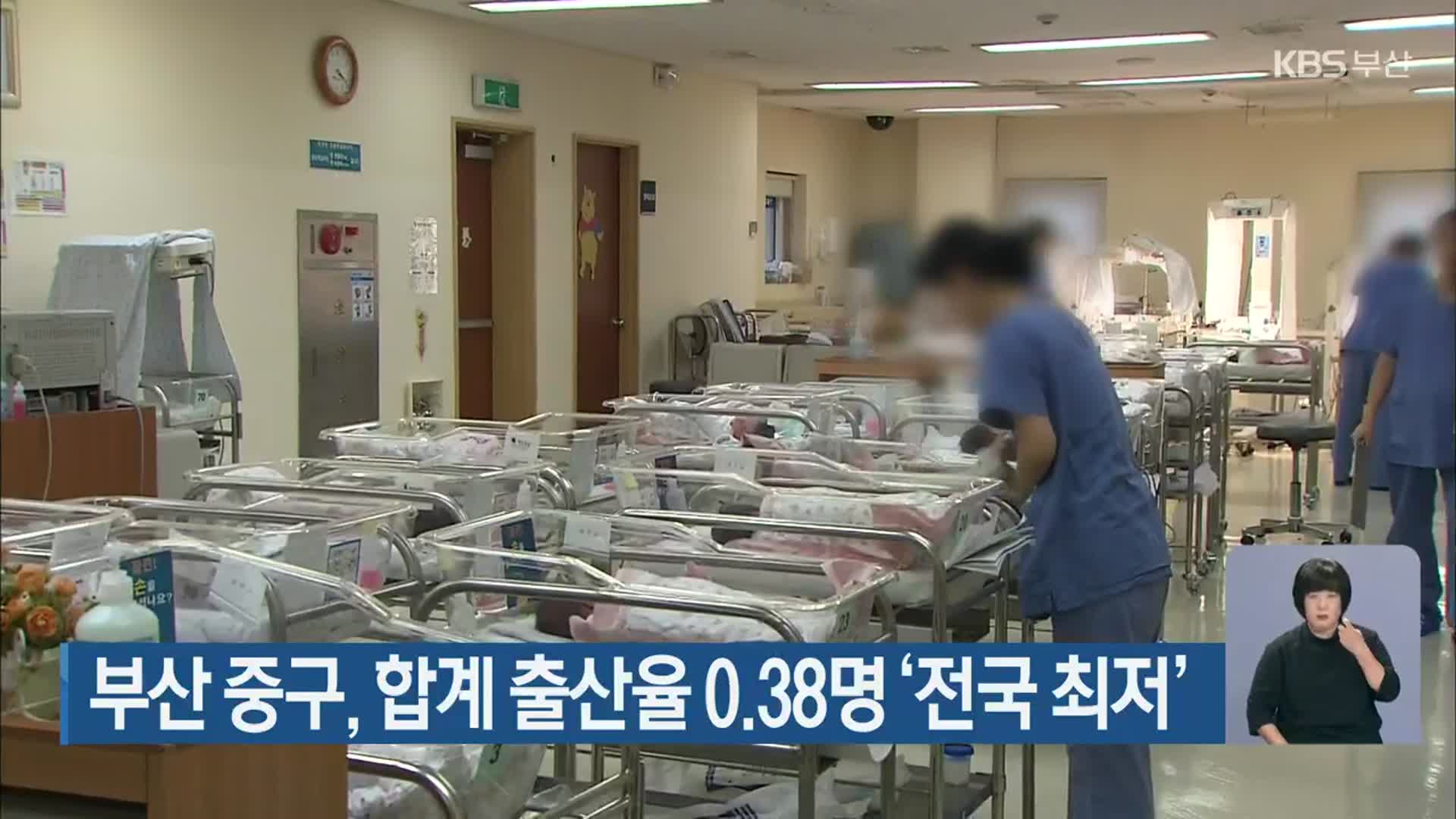 부산 중구, 합계 출산율 0.38명 ‘전국 최저’