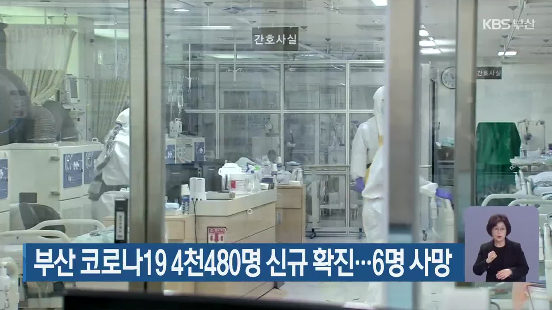 부산 코로나19 4천480명 신규 확진…6명 사망