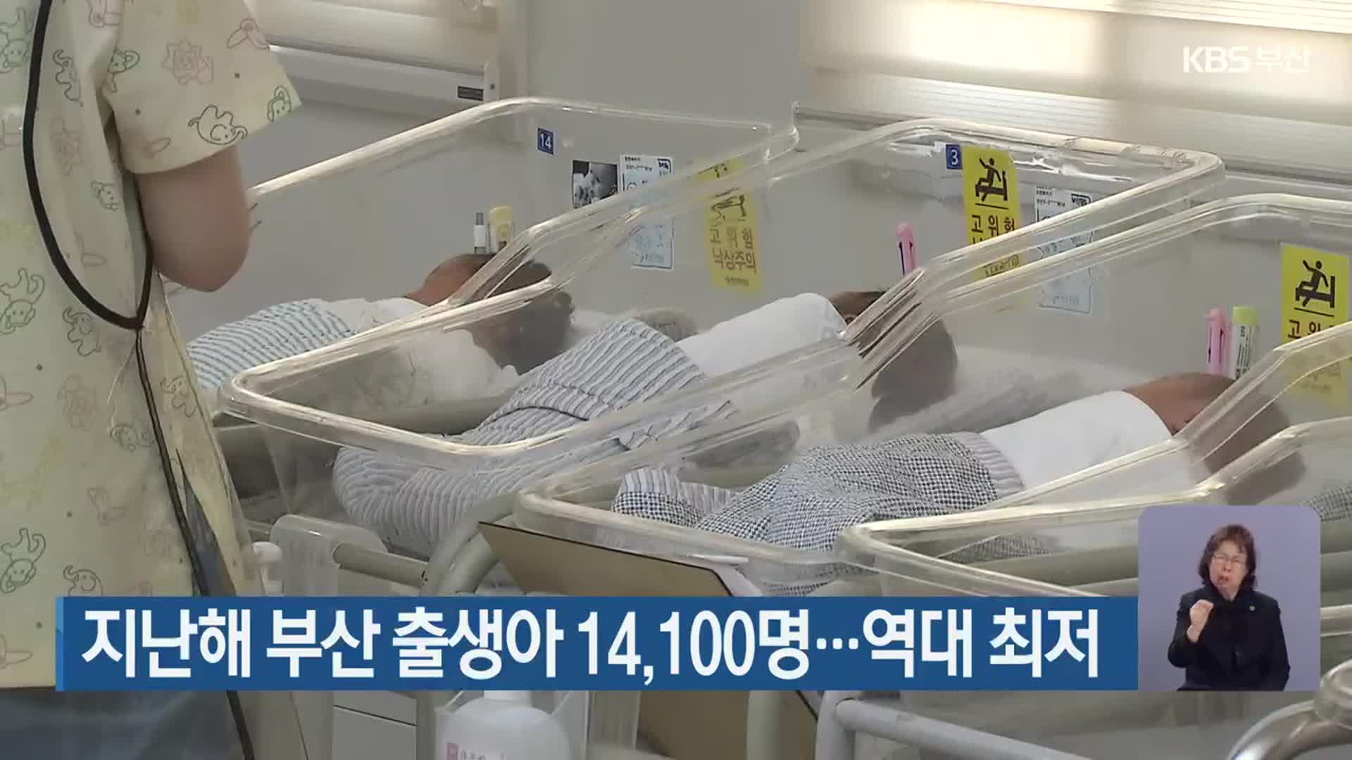 지난해 부산 출생아 14,100명…역대 최저